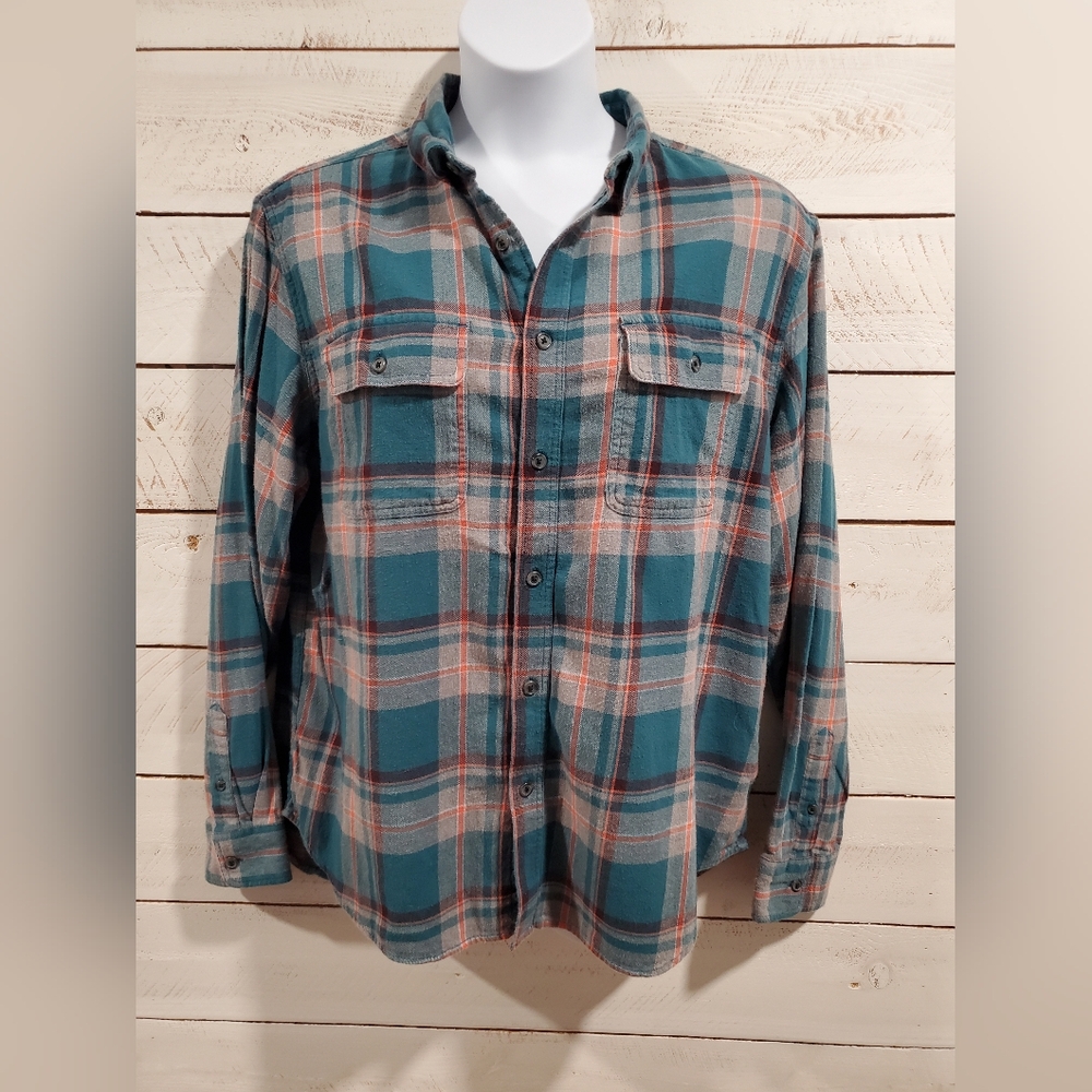 Upcycled / Recycled Flannel Shirt With Lite Beer Patch - Picture 2 of 5